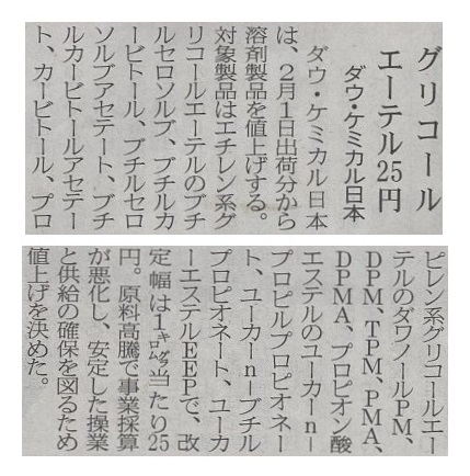 グリコールエーテル２５円