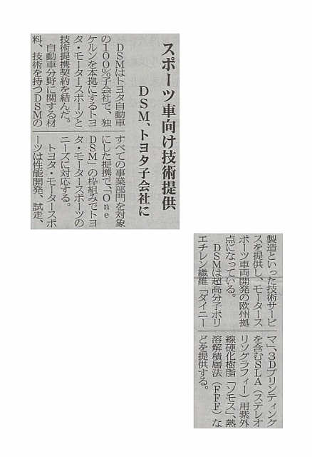 スポーツ車向け技術提供