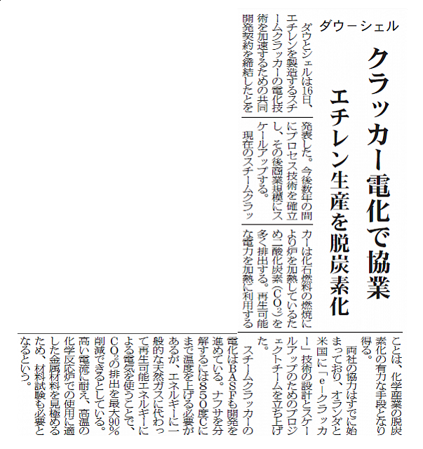 ダウ−シェル、ラッカー電化で協業 