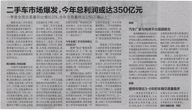 二手车市场爆发，今年总利润或达350亿元