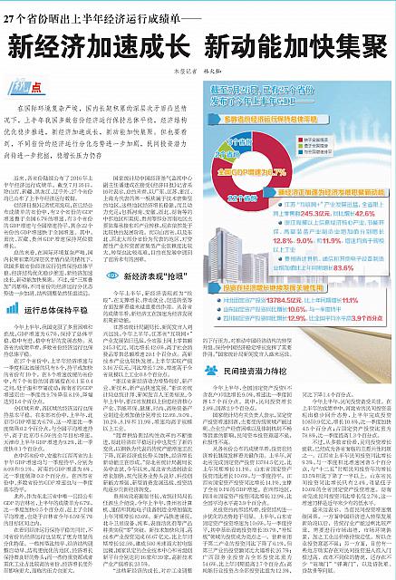 新经济加速成长新动能加快集聚