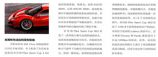 米其林为法拉利定制轮胎