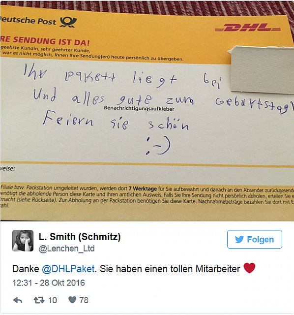 2016-11-02 14 09 12-Mann konnte nicht glauben, was ihm der Paketbote auf den Zustellschein geschrieb