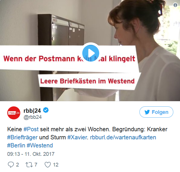 2017-10-12 11 04 30-Viele Berliner Briefkästen leer – mehr als jeder 10. Zusteller krank – B.Z. Berl