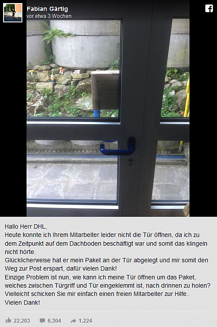 2017-10-16 16 06 51-Bad Soden am Taunus Lieferdienst stellt Paket am dümmstmöglichen Platz ab! Ex