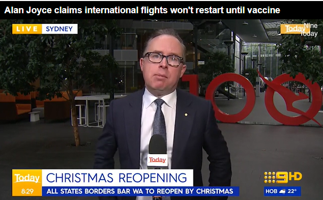 2020-11-16 06 19 10-Qantas CEO Alan Joyce says international flights won't restart until there is a 