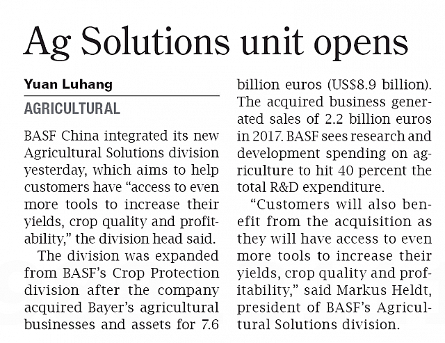 Ag Solutions unit opens