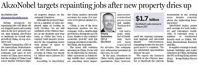AkzoNobel targets repainting jobs after new property dries up