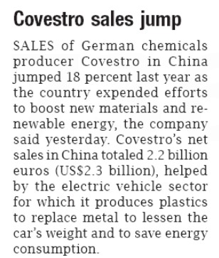 Covestro sales jump