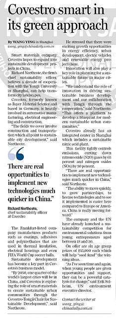 Covestro smart in its green approach