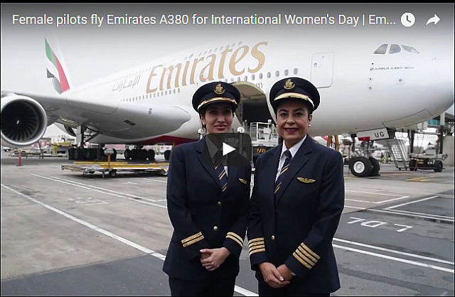 Emirates A380 female pilot