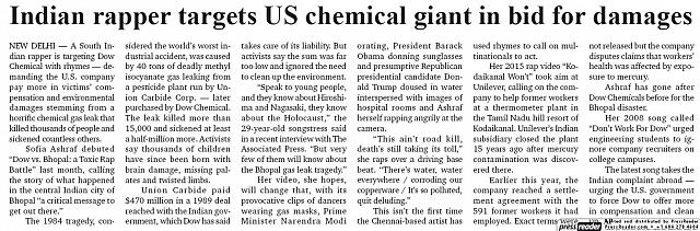 Indian rapper targets US chemical giant in bid for damages