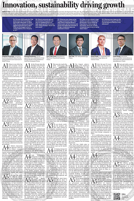 Innovation, sustainability driving growth