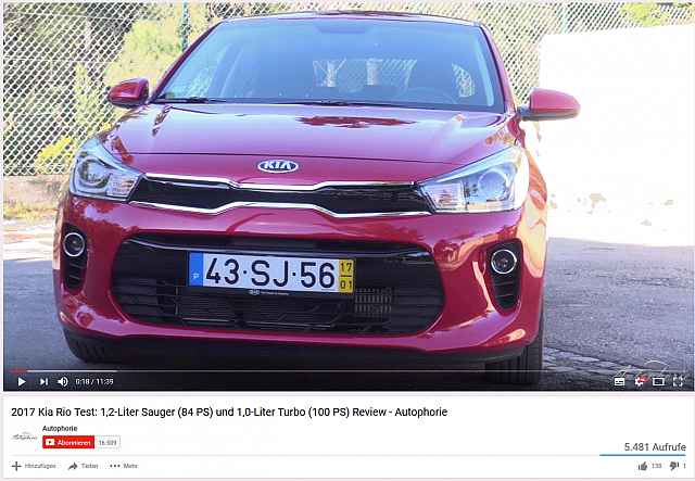 KiaRio test Video