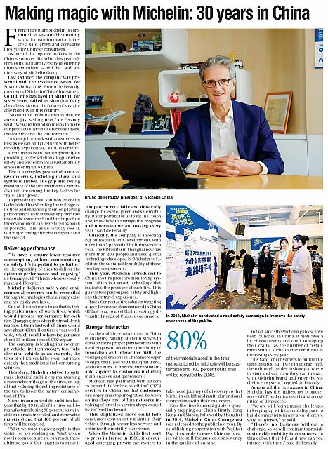 Making magic with Michelin 30 years in China