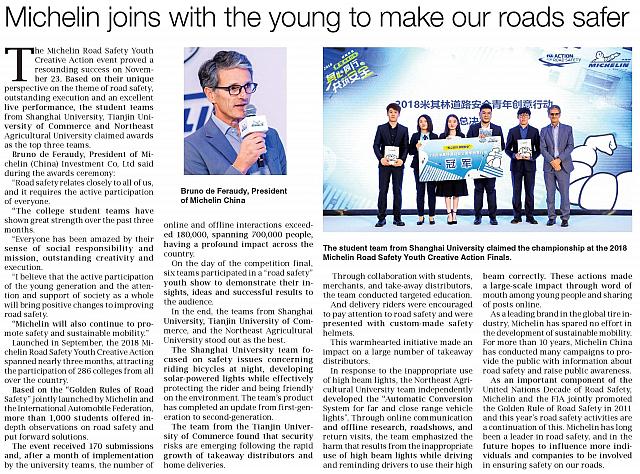 Michelin joins with the young to make our roads safer