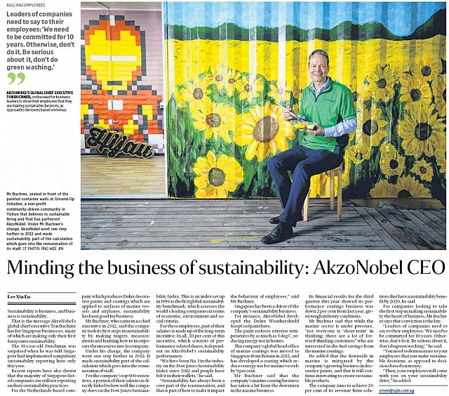 Minding the business of sustainability AkzoNobel CEO
