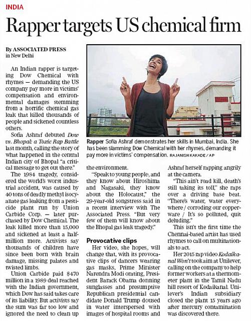 Rapper targets US chemical firm