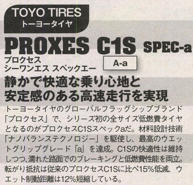 ToyoTyre　Proxes　C1S
