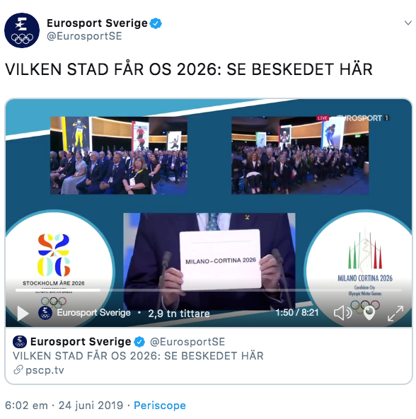 Twitter - Eurosport Sweden - Vilken stad