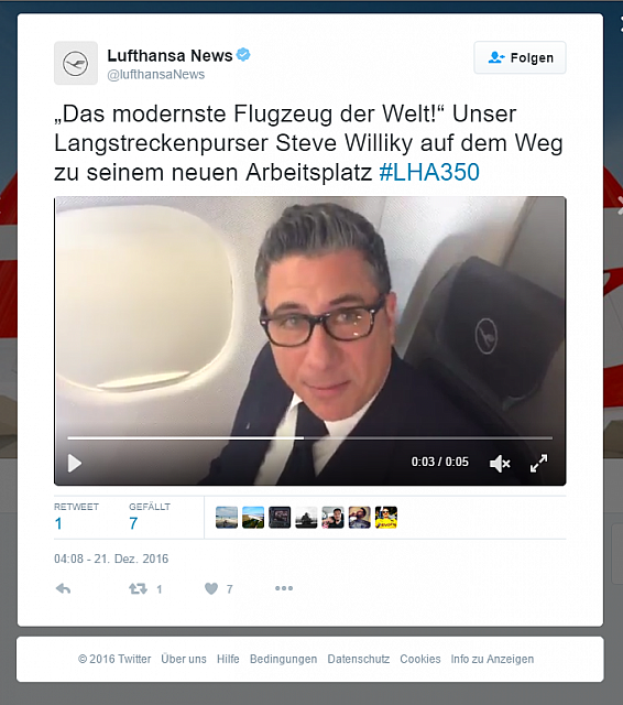Twitter most modern 2016-12-22 06 17 22-Lufthansa News auf Twitter „Das modernste Flugzeug der Welt!“ Unser Langstreck