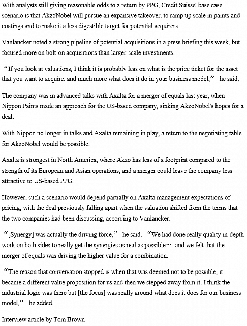 Vision, price for Akzo specialty chems business outweigh regional concerns – CEO4