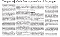 ‘Long-arm jurisdiction’ 上海日报