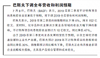 巴斯夫下调全年营收和利润预期
