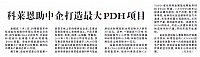科莱恩助中企打造最大PDH项目