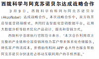 西陇科学与阿克苏诺贝尔达成战略合作
