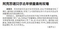 阿克苏诺贝尔去年销量盈利双增