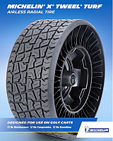 2017-01-30 10 31 16-Michelin führt Tweel-Speichenreifen jetzt auch für Golfbuggys ein Reifenpresse