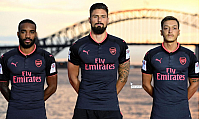 2017 07 12 12 53 01 Arsenal stars Lacazette and Ozil launch third kit for 2017 18 season London Ev