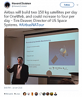 2019-01-19 19 02 36-Howard Slutsken on Twitter Airbus will build two 150 kg satellites per day for