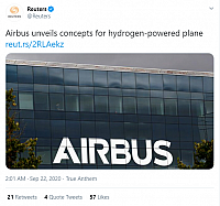 2020-09-27 13 42 47-(11) Reuters on Twitter Airbus unveils concepts for hydrogen-powered plane htt