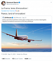 2020-09-27 13 43 55-(11) Emmanuel Macron on Twitter La France, terre d’innovation ! Twitter