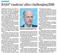 BASF ‘cautious’ after challenging 2016