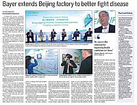 Bayer extends Beijing factory to better fight disease