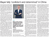 Bayer fully “confident and determined” in China