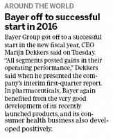 Bayer off to successful start in 2016