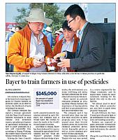 Bayer to train farmers in use of pesticides