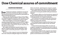 Dow Chemical assures of commitment