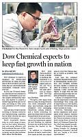 Dow Chemical expects to keep fast growth in nation