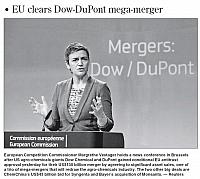 EU clears Dow-DuPont mega-merger