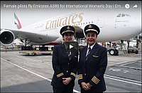 Emirates A380 female pilot