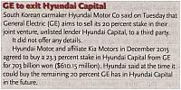 GE to exit Hyundai Capital