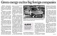 Green energy excites big foreign companies