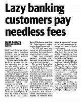 Lazy banking customers pay needless fees