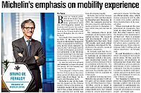 Michelin's emphasis on mobility experience