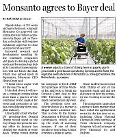 Monsanto agrees to Bayer deal